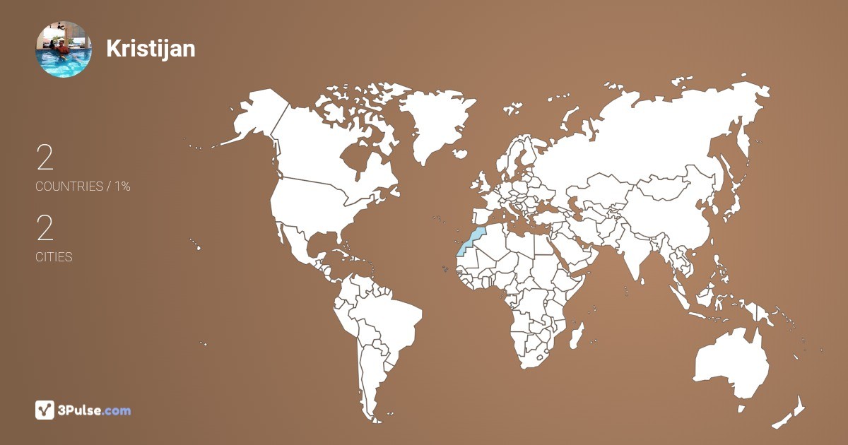 Kristijan Caniggia's Travel Map Image