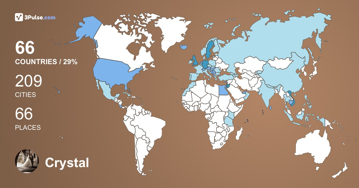 Crystal Coleman's Travel Map Image