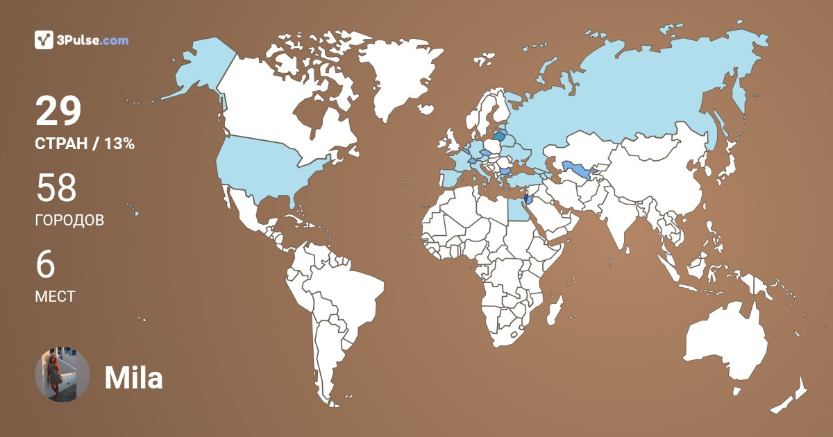 Mila Gri's Travel Map Image