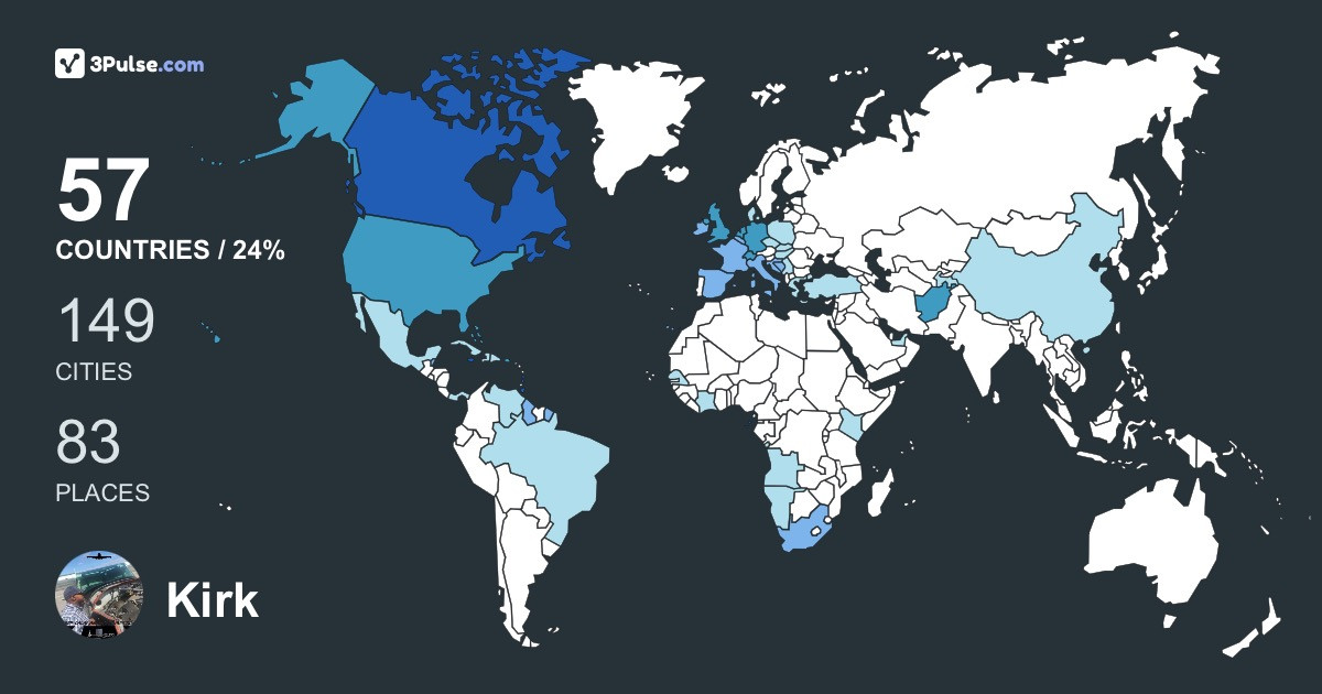 Изображение Карты путешествий Kirk Weekes
