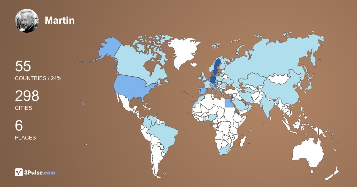 Изображение Карты путешествий Martin Malmros
