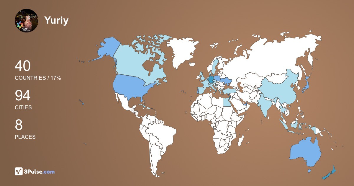 Изображение Карты путешествий Yuriy Barvenko