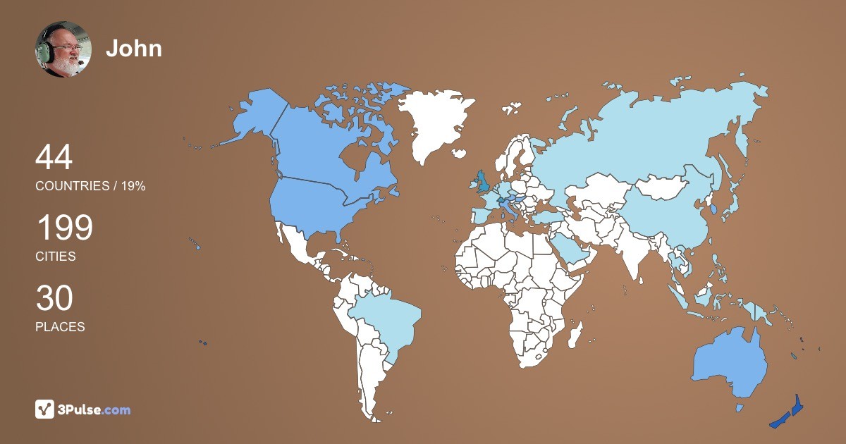 John Macilree's Travel Map Image