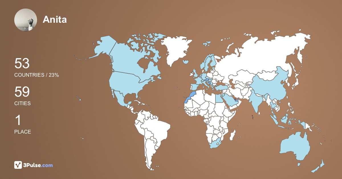 Anita Emilia's Travel Map Image