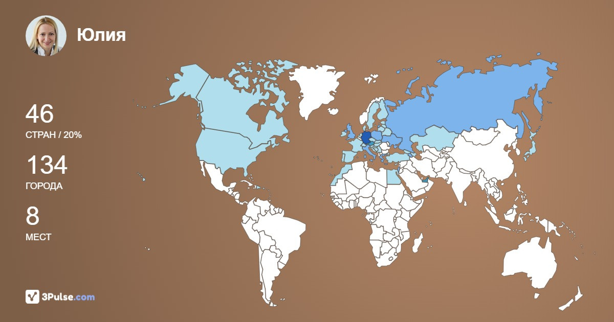 Изображение Карты путешествий Юлия Воротникова