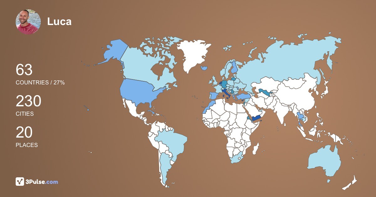 Luca Bianconi's Travel Map Image