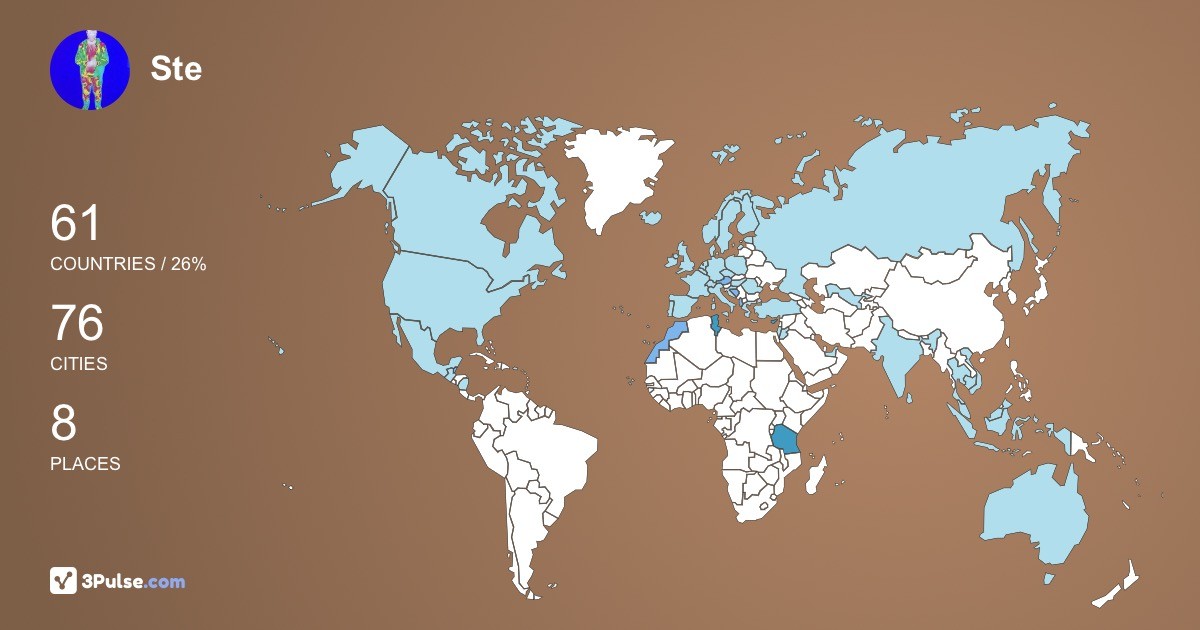 Ste Dorilia's Travel Map Image