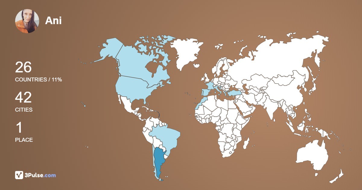 Ani Perez's Travel Map Image