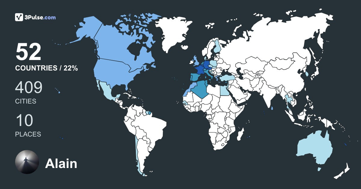 Изображение Карты путешествий Alain Lonchampt