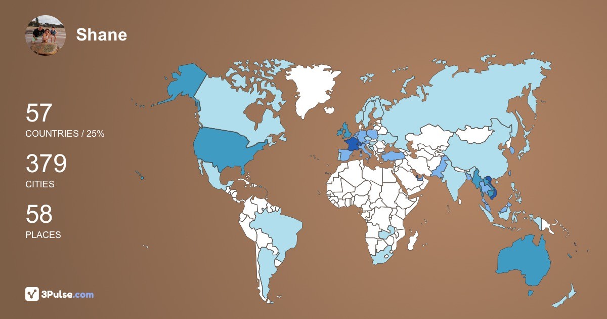 Изображение Карты путешествий Shane Emms