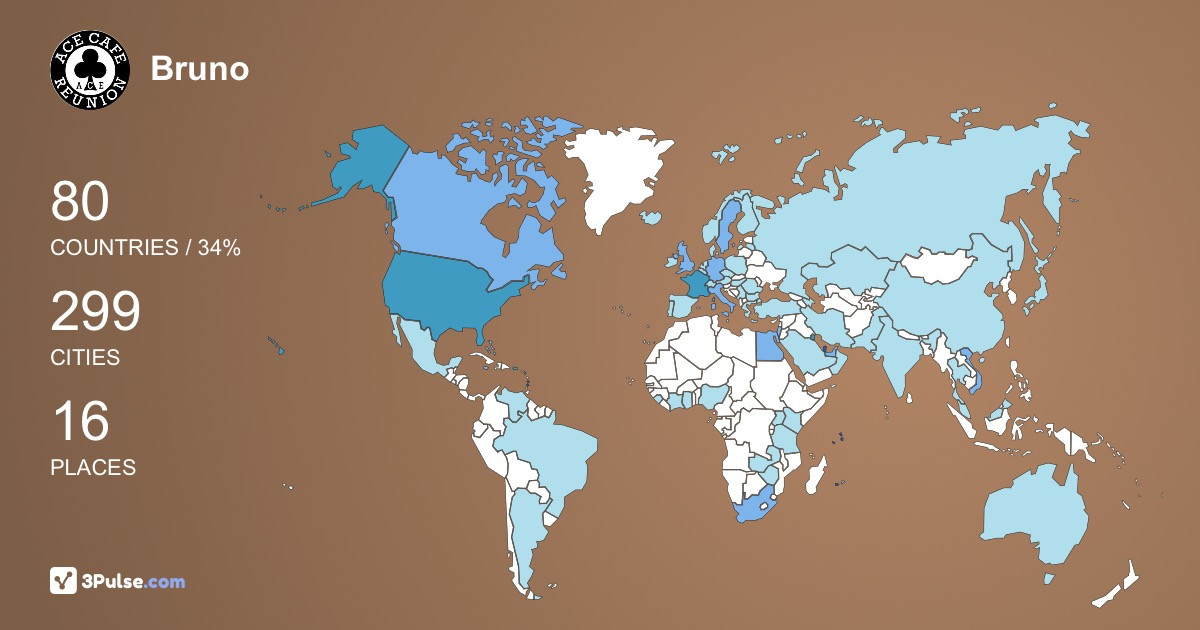 Bruno Henry's Travel Map Image