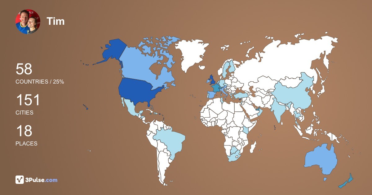 Изображение Карты путешествий Tim Franklin