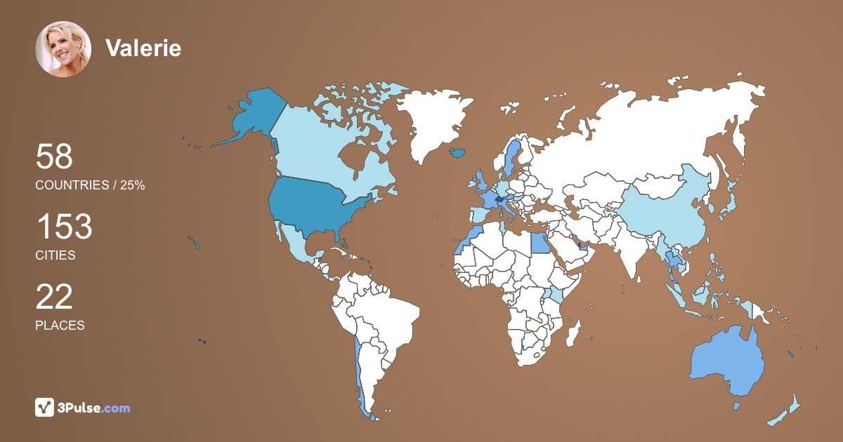 Valerie Faldo-Vogel's Travel Map Image