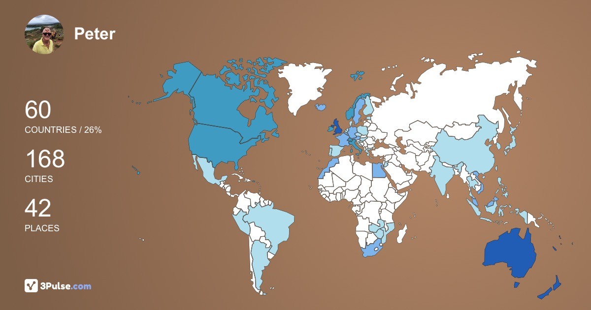 Изображение Карты путешествий Peter Crookes