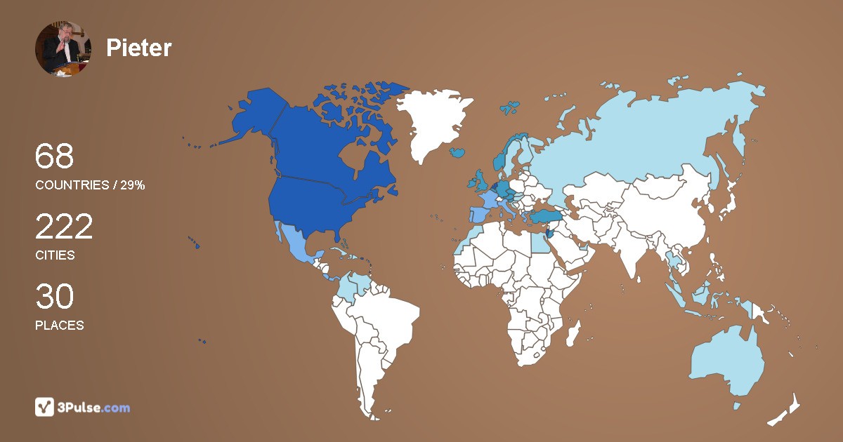 Pieter Harten's Travel Map Image