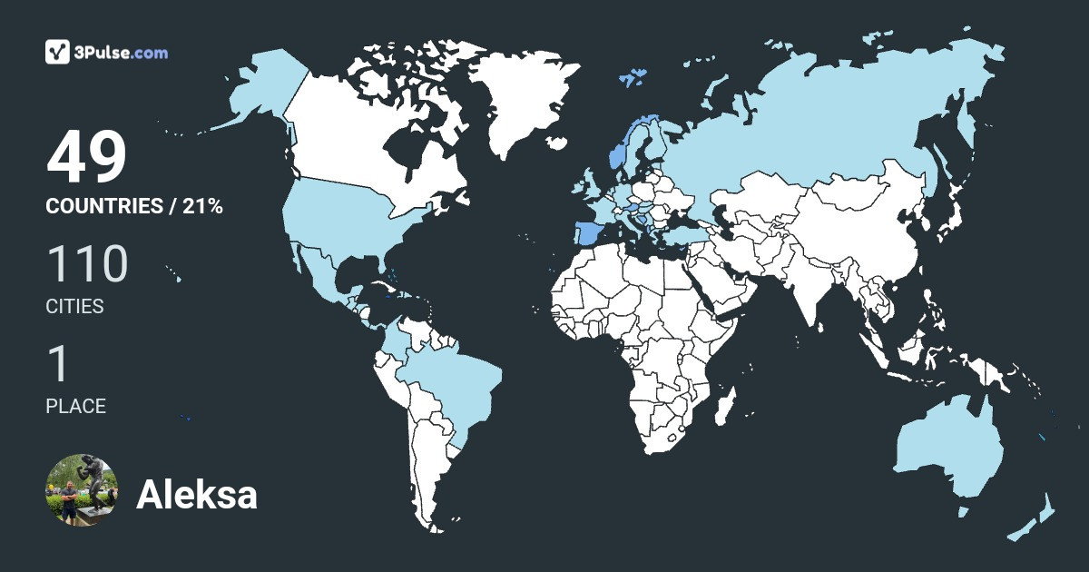 Aleksa's Travel Map Image