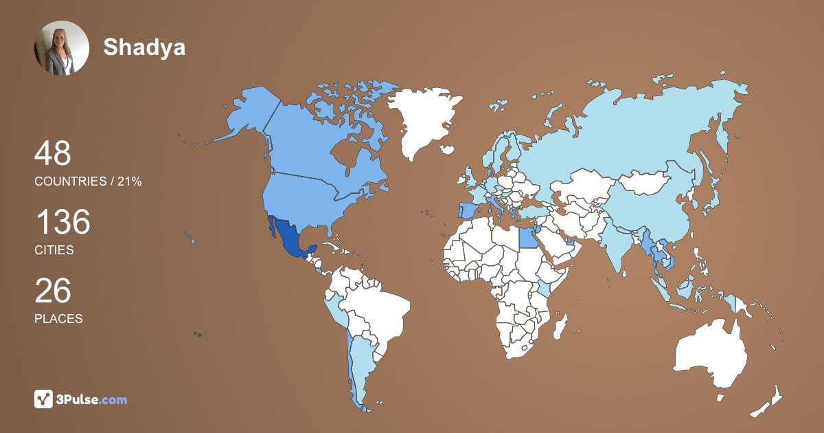 Shadya Casab's Travel Map Image