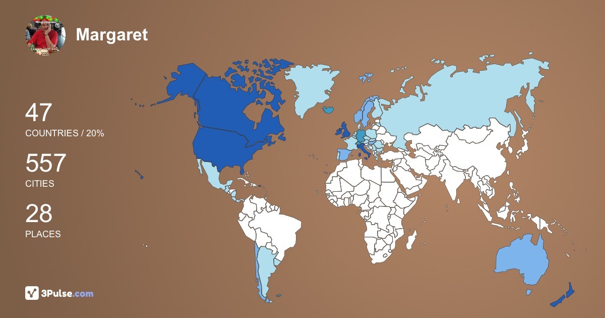 Изображение Карты путешествий Margaret Logan