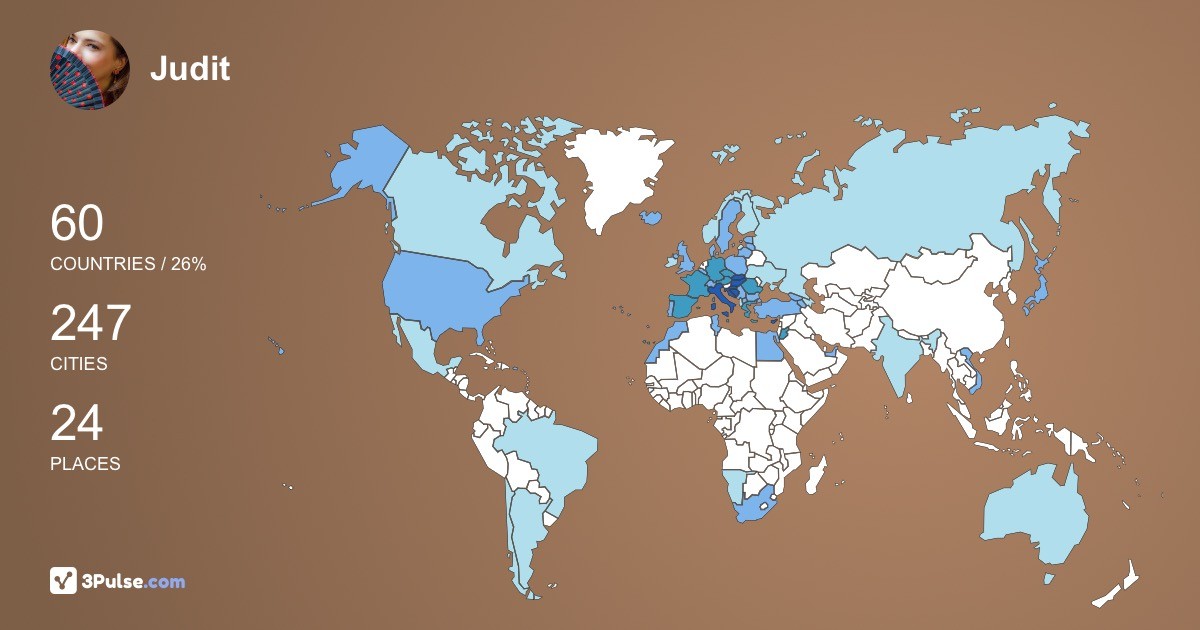 Judit Sandor's Travel Map Image