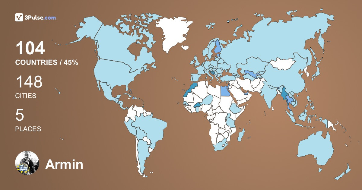 Armin Fidler's Travel Map Image
