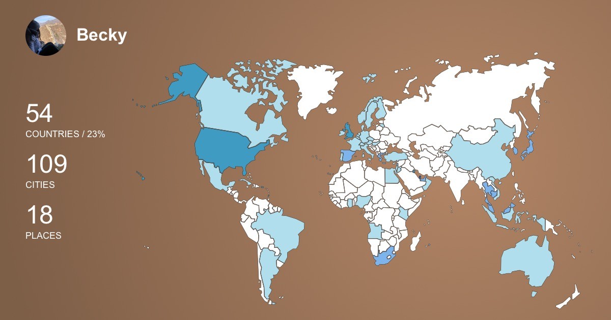 Изображение Карты путешествий Becky Emmerson
