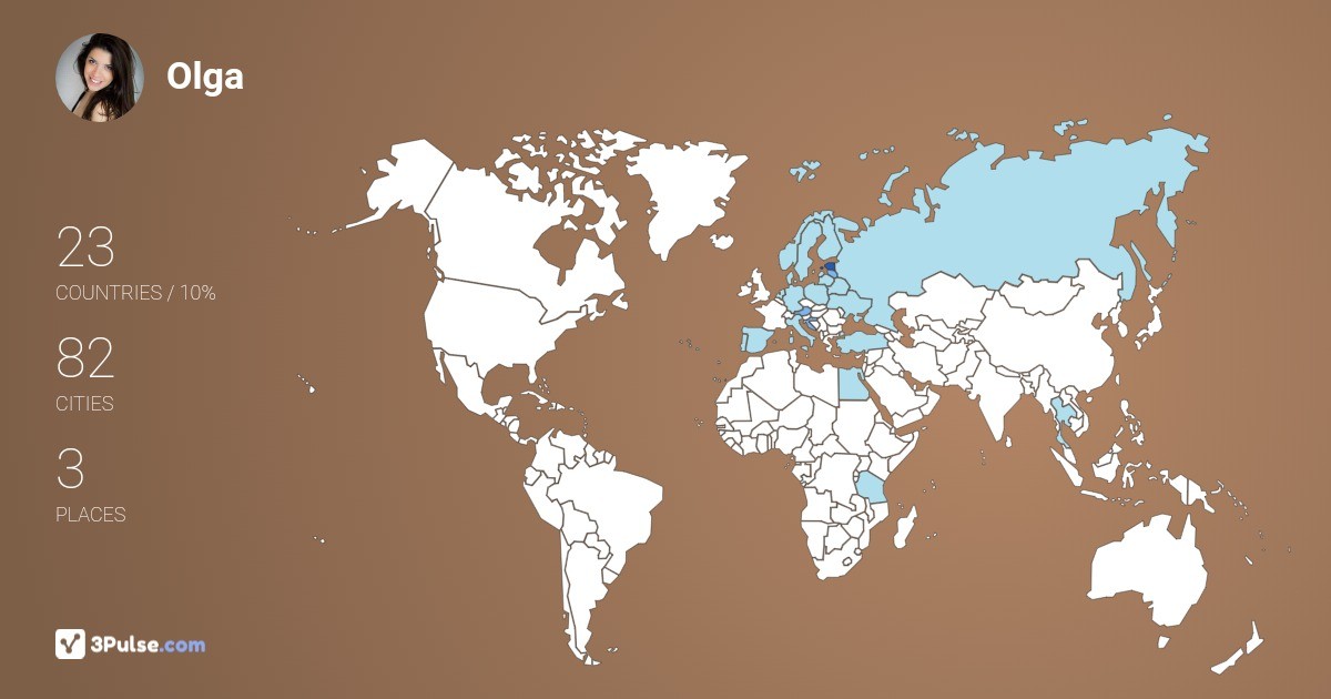 Olga Meiel's Travel Map Image