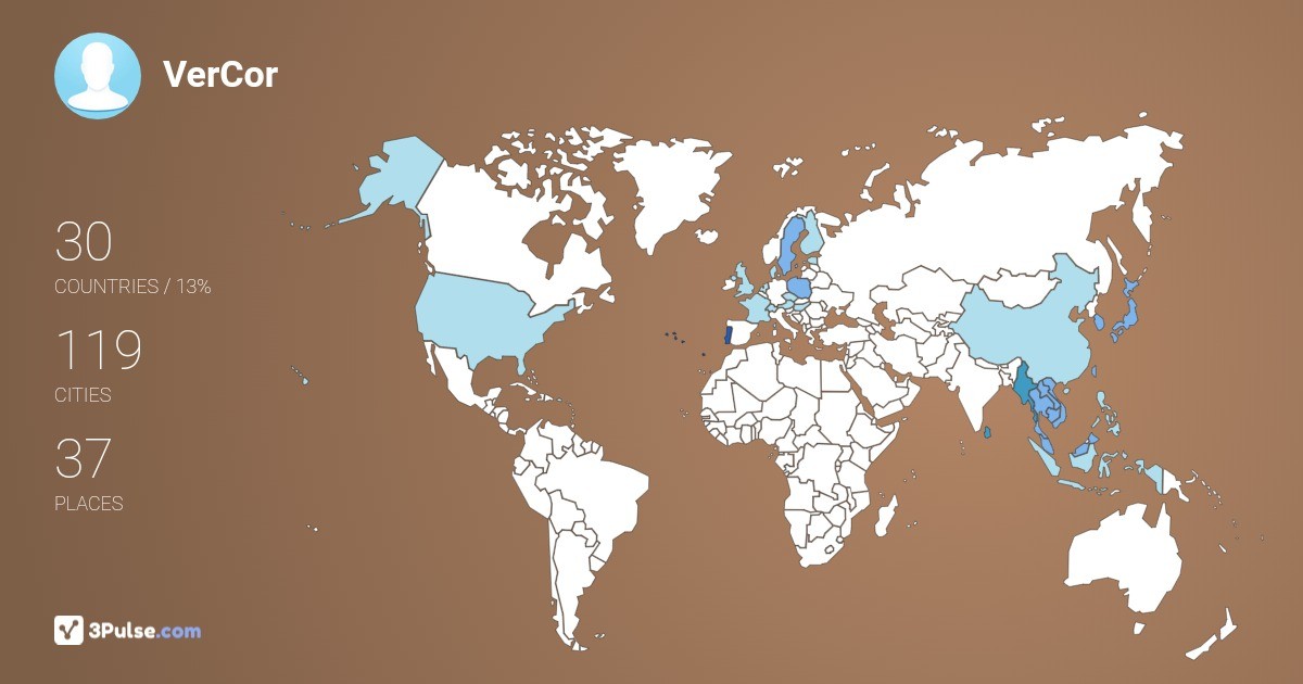 VerCor's Travel Map Image