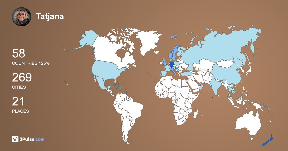 Tatjana Knoll's Travel Map Image
