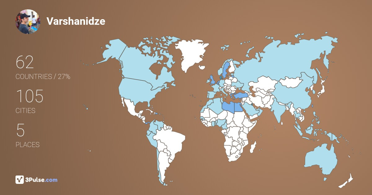 Изображение Карты путешествий Varshanidze Akaki