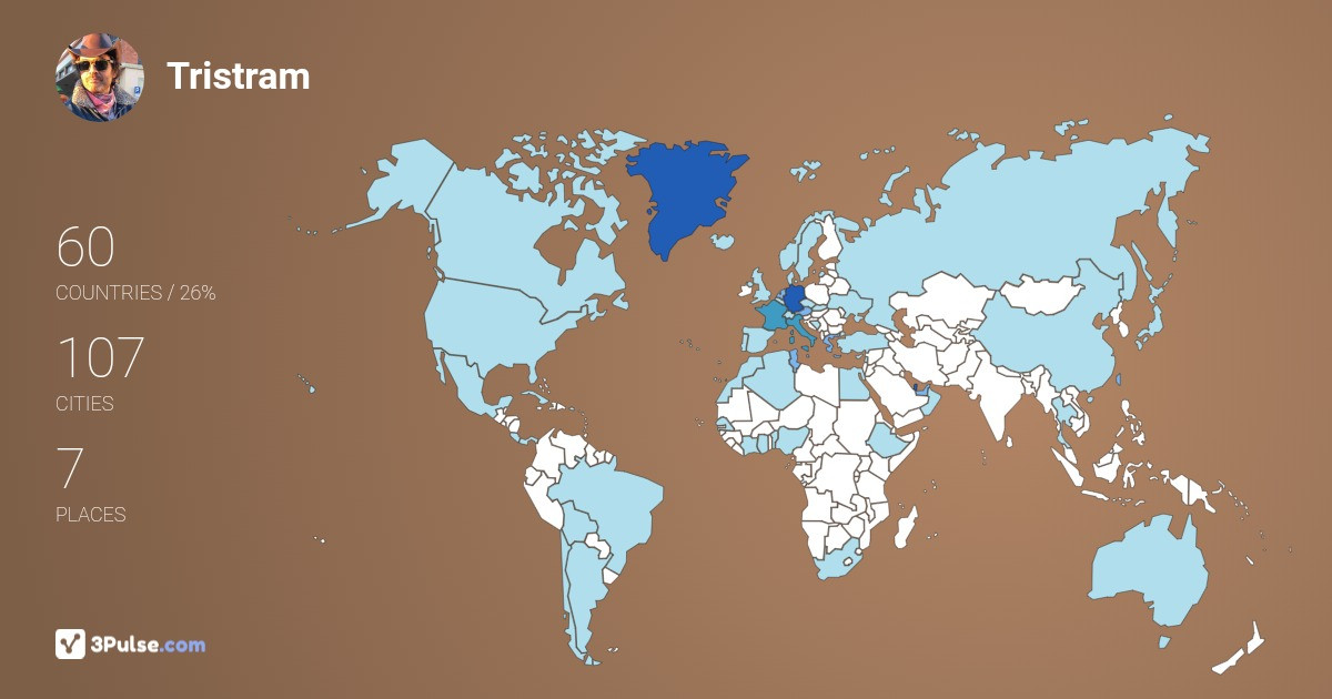 Tristram Arias's Travel Map Image