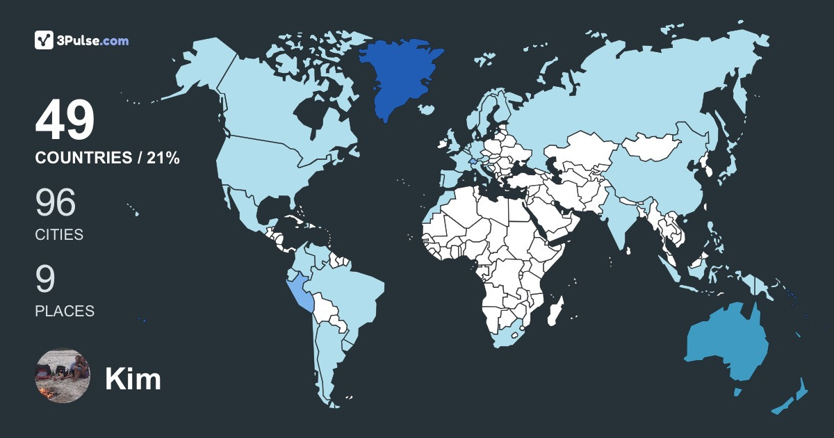 Изображение Карты путешествий Kim Riding
