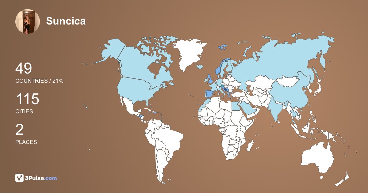 Suncica Prpic's Travel Map Image