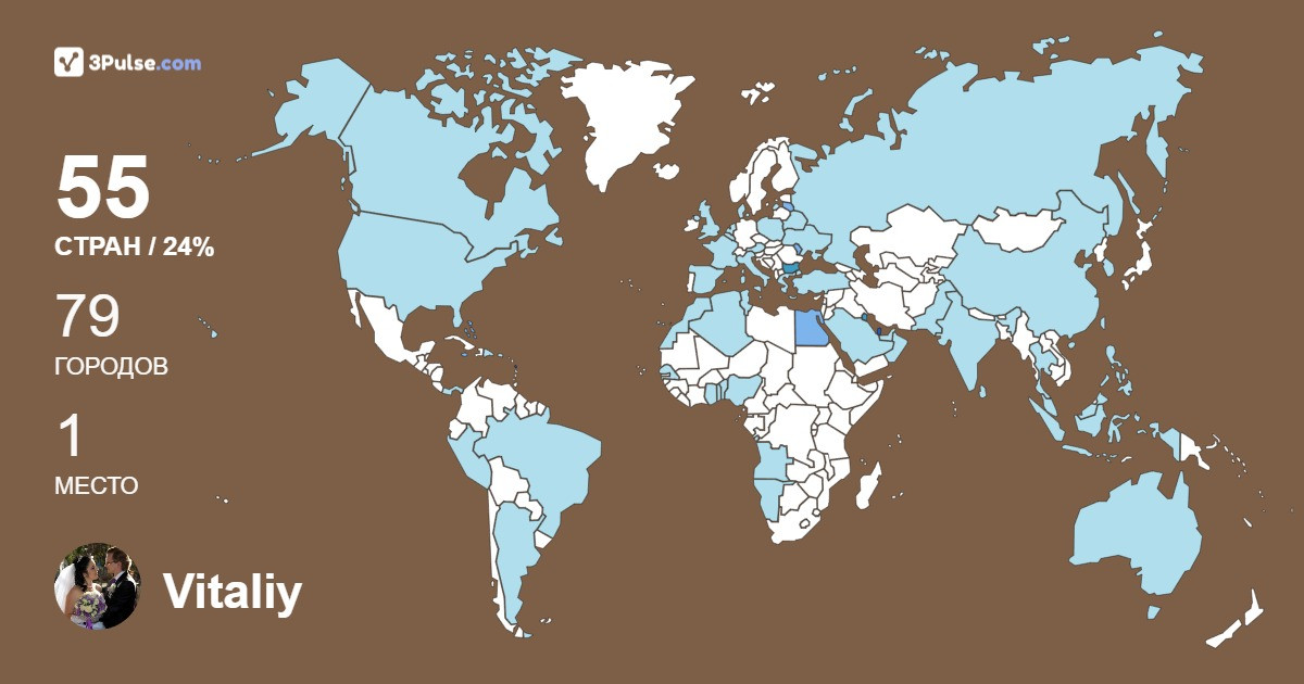 Vitaliy Chytvirikov's Travel Map Image