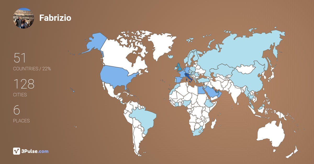 Fabrizio Dotta's Travel Map Image