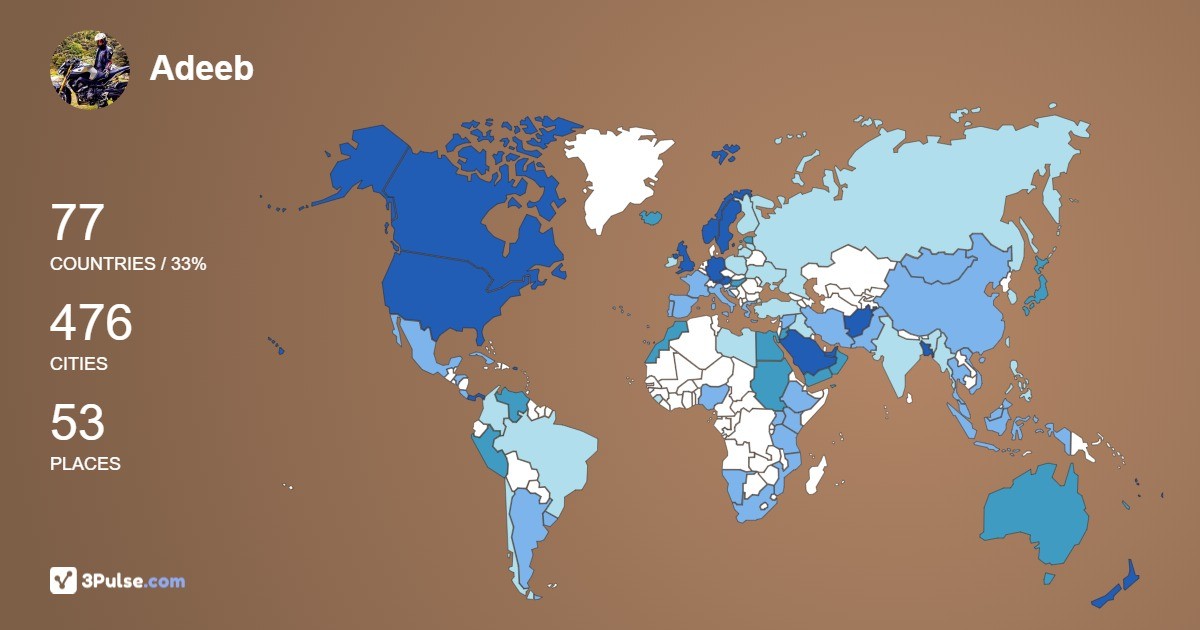 Adeeb Armalite's Travel Map Image