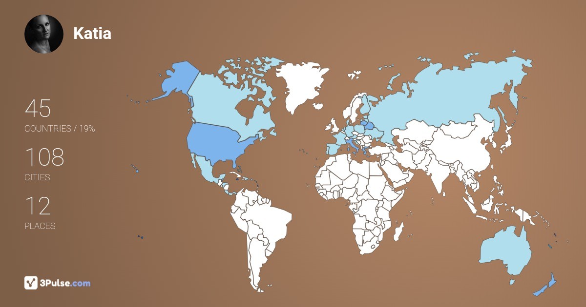 Katia Pashkovskaya's Travel Map Image