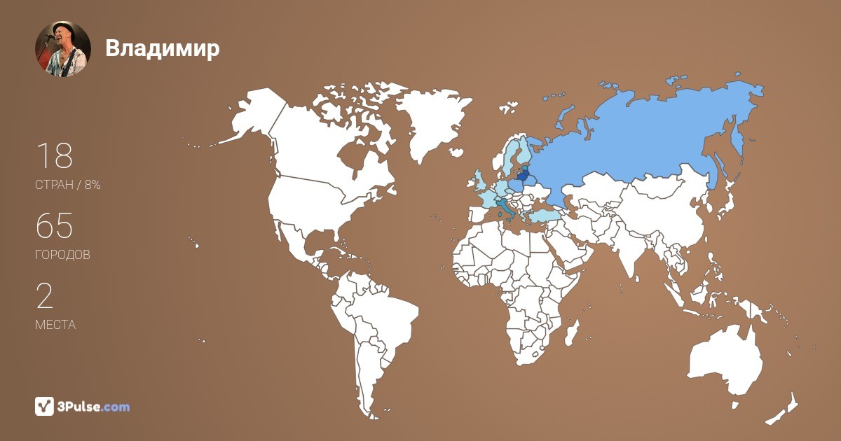 Владимир Столяров's Travel Map Image
