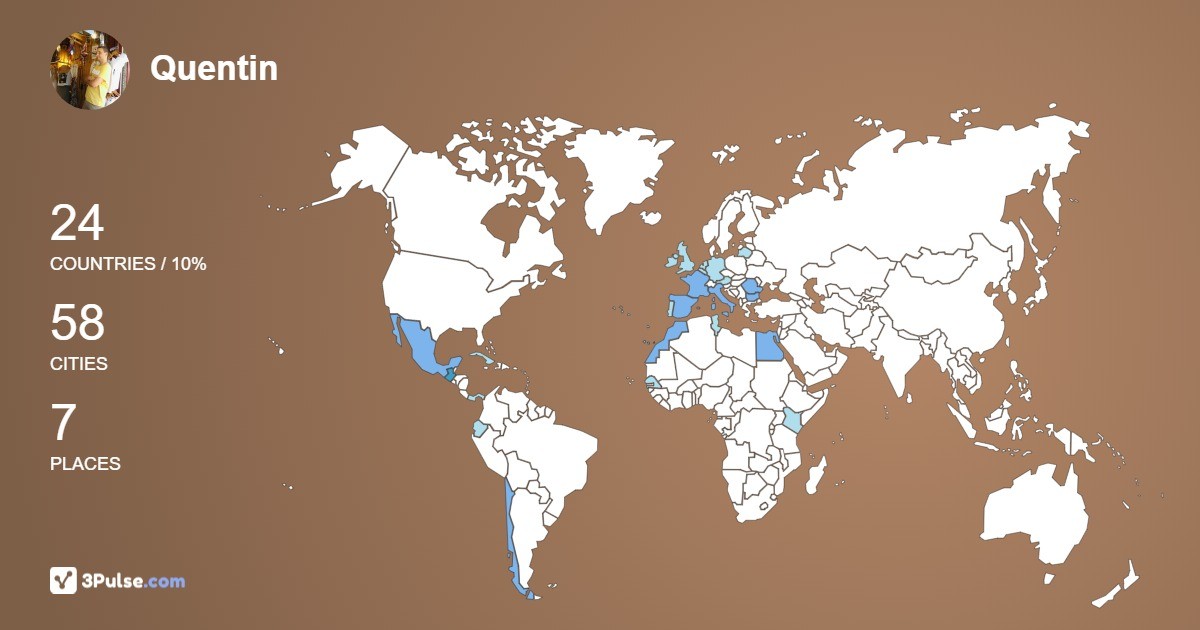 Quentin Nauze-Martinez's Travel Map Image