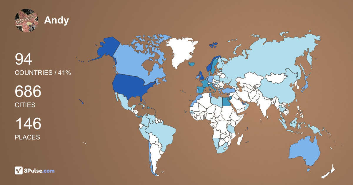 Изображение Карты путешествий Andy Rudge