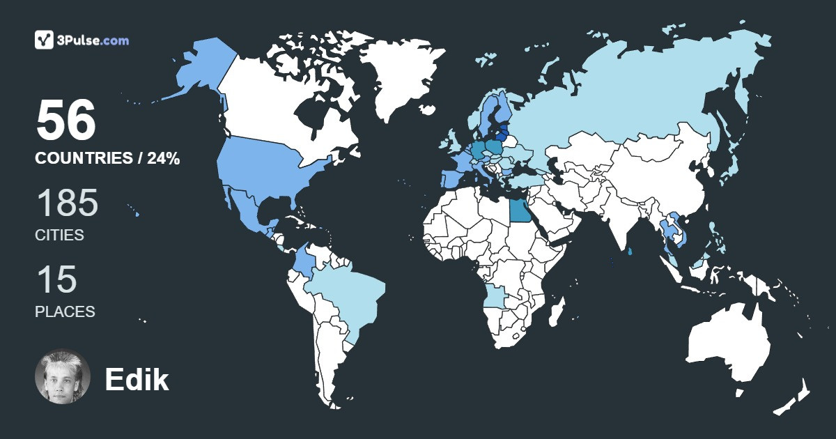 Изображение Карты путешествий Edik Kuusk