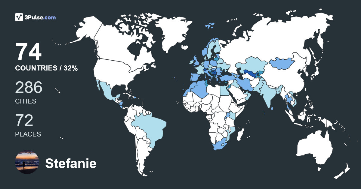 Stefanie Kropf's Travel Map Image