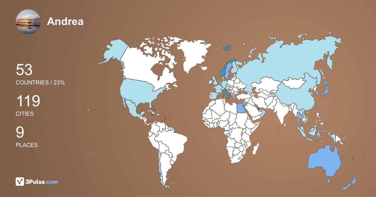 Andrea La-Paglia's Travel Map Image