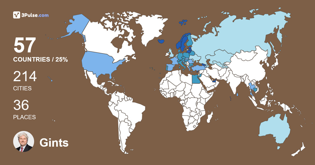 Изображение Карты путешествий Gints Vns