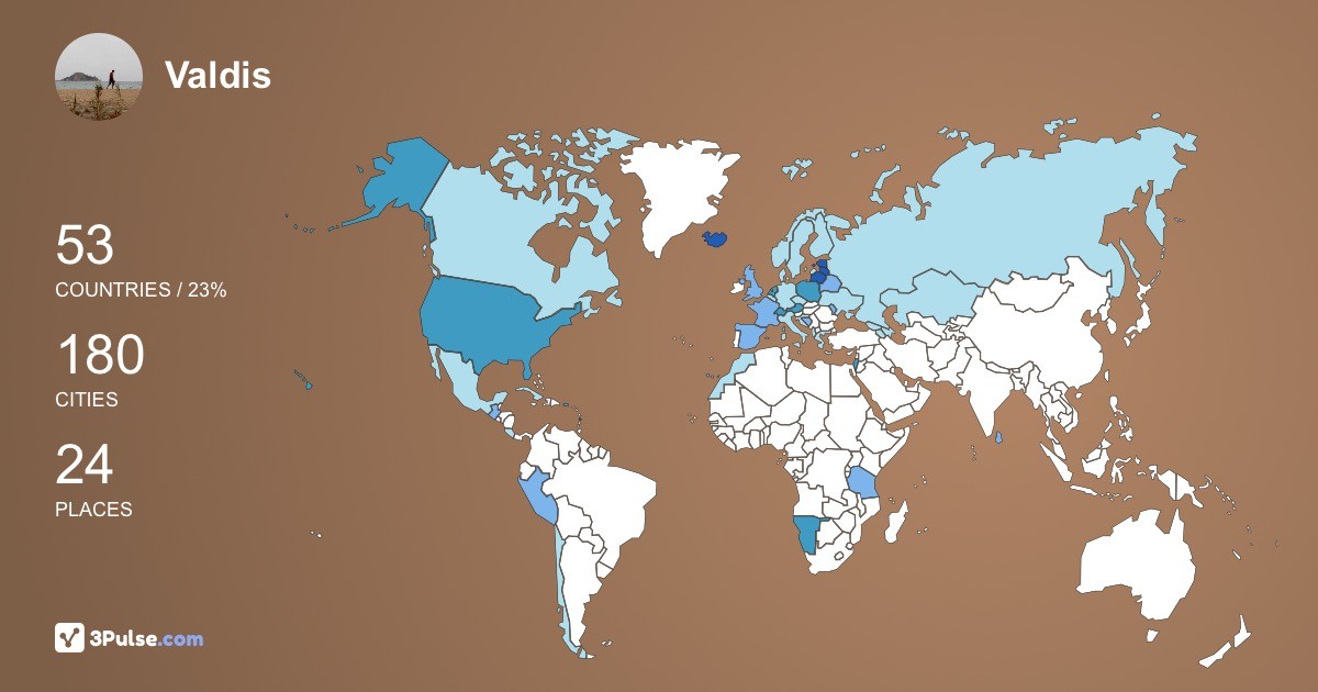 Изображение Карты путешествий Valdis Leitis