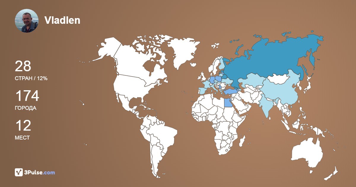Изображение Карты путешествий Vladlen Ulanov