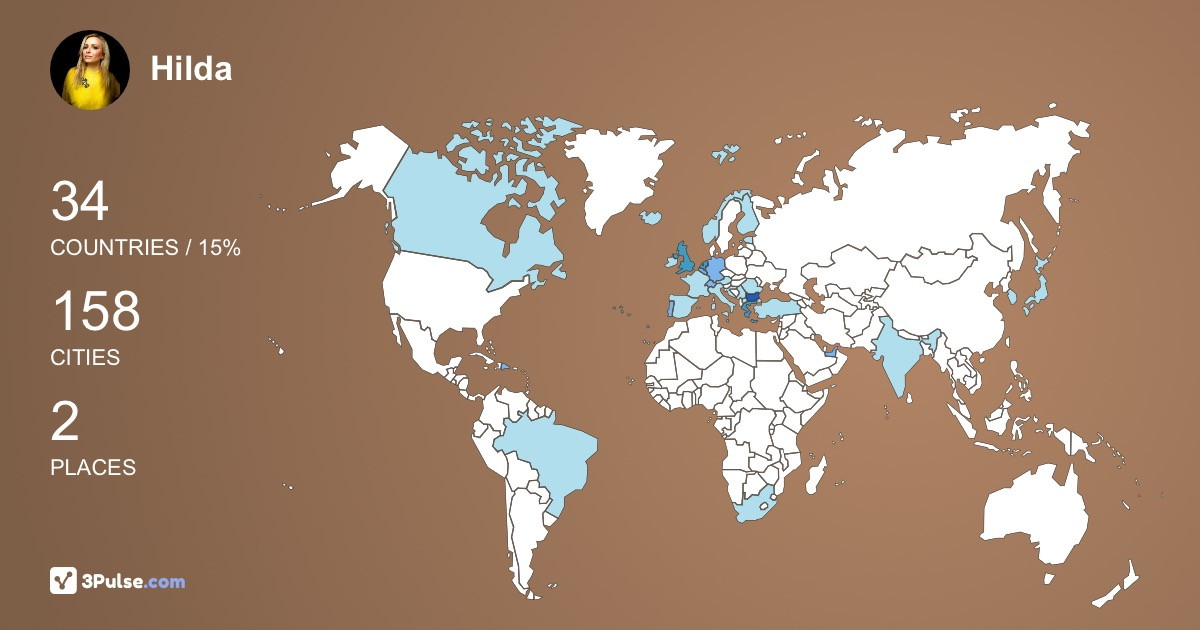 Hilda Hilarious's Travel Map Image