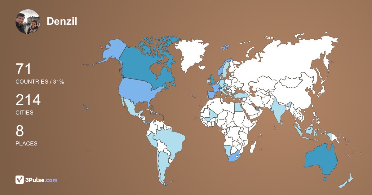 Изображение Карты путешествий Denzil Lobo