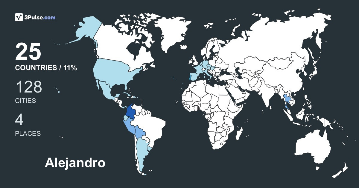 Alejandro Castelblanco's Travel Map Image