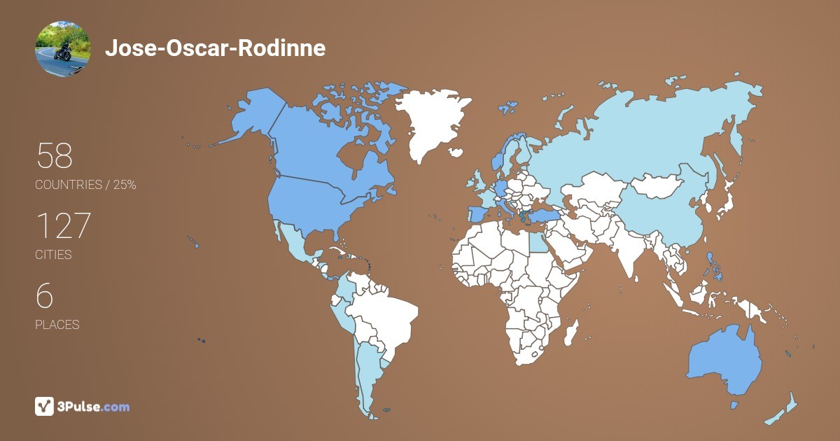 Jose-Oscar-Rodinne Agustin's Travel Map Image