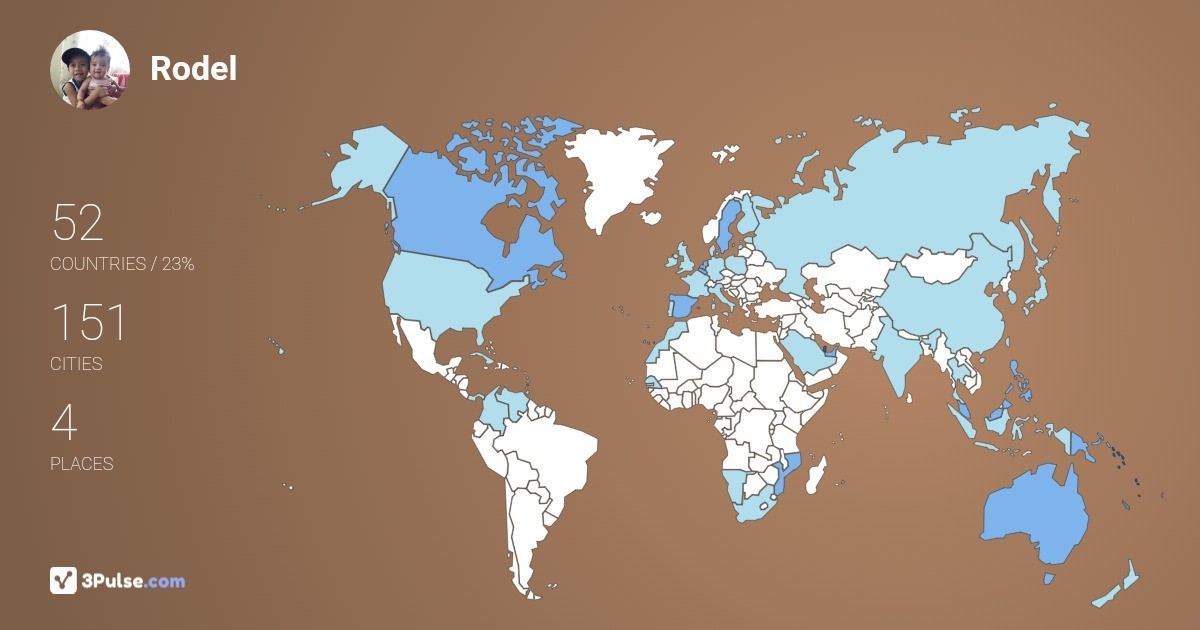 Rodel Mercedes's Travel Map Image